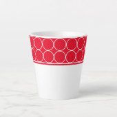 Latte Mok-Rode en Witte Stippen Mok (Voorkant)