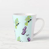 Latte Mok: Schoonheid van Vlinders Mok (Rechts)