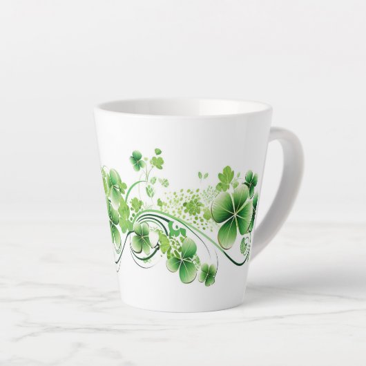 Latte Mok-St. Patricks Klavers Latte Mok (Rechterhoek)