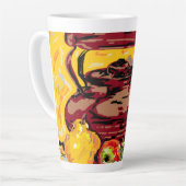 Latte Mok/Tea Kettle met fruit Latte Mok (Linkerhoek)