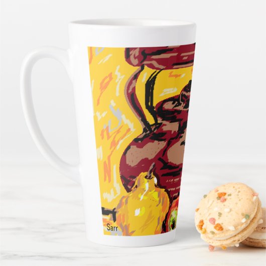 Latte Mok/Tea Kettle met fruit Mok (In situ)