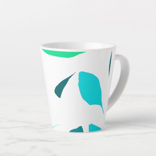 Latte Mok ter illustratie van de geur (Rechterhoek)