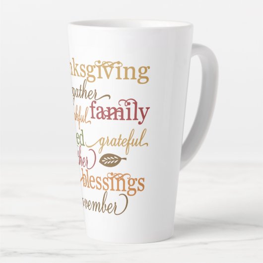Latte Mok-Thanksgiving Latte Mok (Rechterhoek)