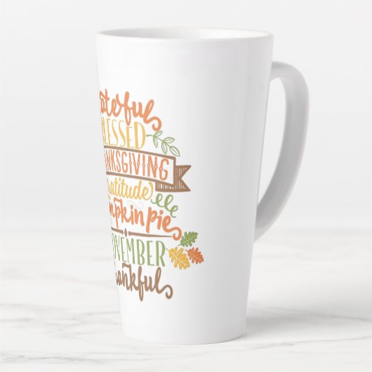 Latte Mok-Thanksgiving Mok (Rechterhoek)