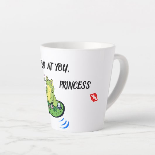 Latte Mok Valentijnsdag Funny Love Kiss Frog (Rechterhoek)