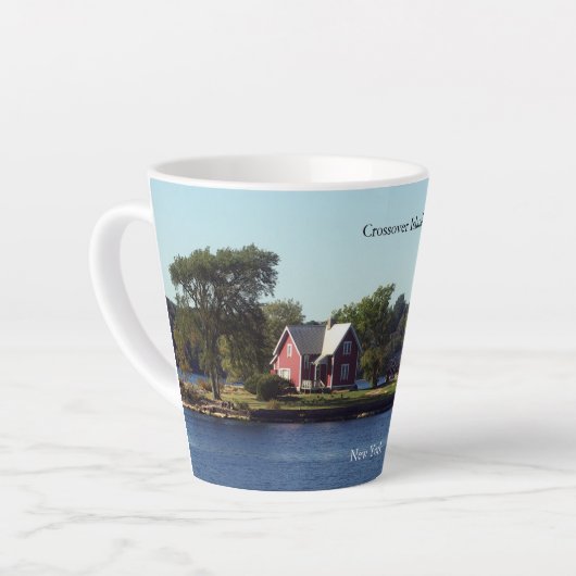 Latte mok van Crossover Island (Linkerhoek)