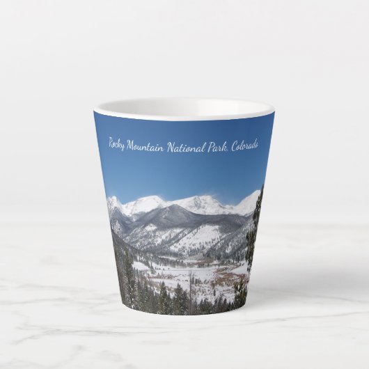 Latte mok van het Rocky Mountain National Park (Voorkant)