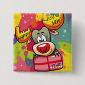 Latte Mok Vierkante Button 5,1 Cm (Voorkant)