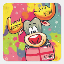 Latte Mok Vierkante Sticker