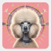 Latte Mok Vierkante Sticker (Voorkant)