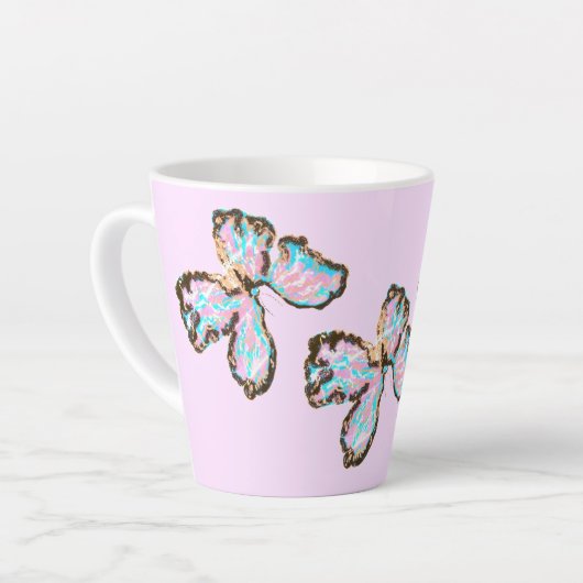 Latte Mok: Vlinders Mok (Linkerhoek)