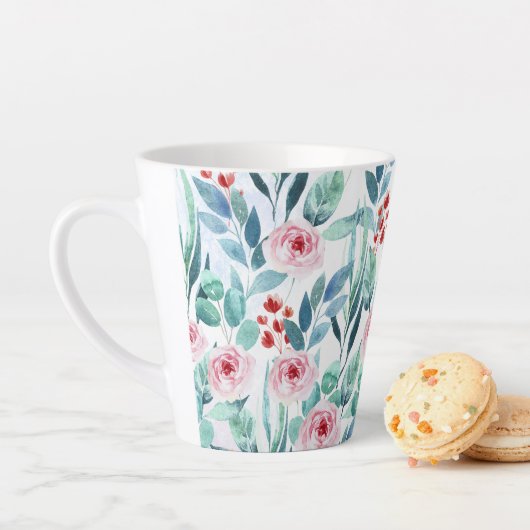 Latte Mok voor baby shower met schattig ontwerp. (In situ)