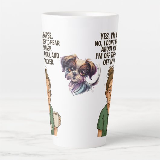 Latte Mok voor de uitgebrande verpleegkundigen. (Voorkant)