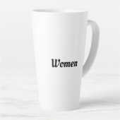 Latte Mok Vrouwen Zwart Kleur Tekst Mokken of Kopj (Rechterhoek)