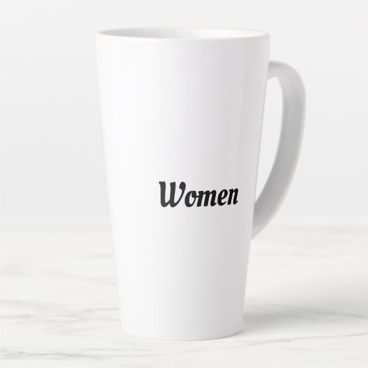 Latte Mok Vrouwen Zwart Kleur Tekst Mokken of Kopj (Rechterhoek)