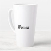 Latte Mok Vrouwen Zwart Kleur Tekst Mokken of Kopj (Linkerhoek)