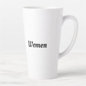 Latte Mok Vrouwen Zwart Kleur Tekst Mokken of Kopj (Rechts)
