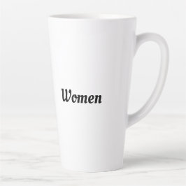 Latte Mok Vrouwen Zwart Kleur Tekst Mokken of Kopj