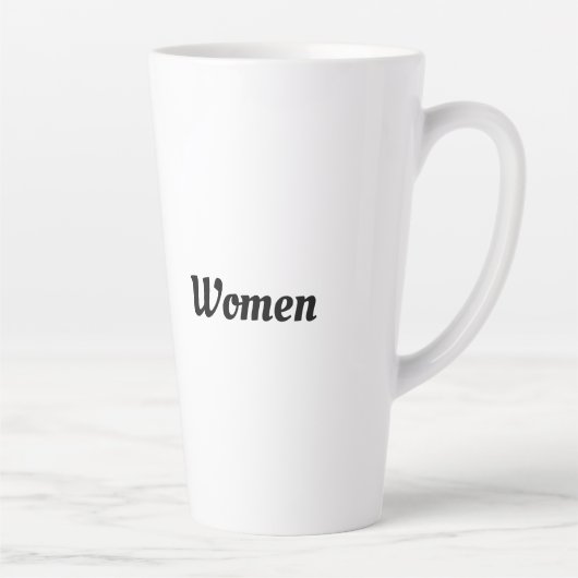 Latte Mok Vrouwen Zwart Kleur Tekst Mokken of Kopj (Rechts)