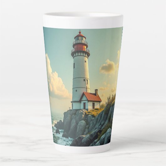 Latte mok (Vuurtoren) (Voorkant)