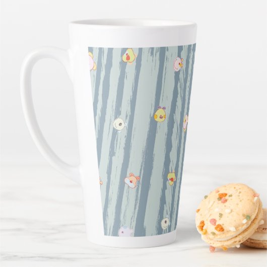 Latte mok – Whimsy gezichten (In situ)