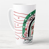 Latte Mok wit ontwerp Valentijnsdag cadeau (Linkerhoek)