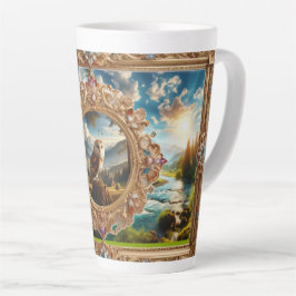 Latte Mok Wit Uitgebreide kunst