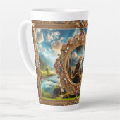 Latte Mok Wit Uitgebreide kunst (Linkerhoek)