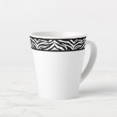 Latte Mok-Zebra Afdrukken Mok (Rechterhoek)