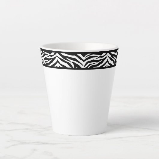 Latte Mok-Zebra Afdrukken Mok (Voorkant)