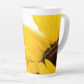 Latte Mok, Zonnebloem, Gepersonaliseerd Mok (Rechterhoek)