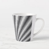 Latte Mok - Zwart-wit geometrisch ontwerp (Rechts)