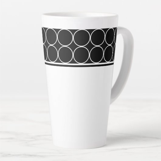 Latte Mok-zwarte en witte Stippen Mok (Rechterhoek)
