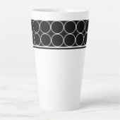 Latte Mok-zwarte en witte Stippen Mok (Voorkant)