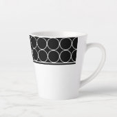 Latte Mok-zwarte en witte Stippen Mok (Rechts)