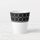 Latte Mok-zwarte en witte Stippen Mok (Voorkant)