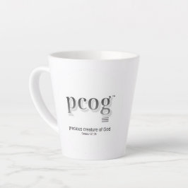 Latte mokkop 0,35 l conische vorm - "pcog" acronie mok