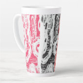Latte mokkop – Abstract ontwerp van Friction Lands Mok (Linkerhoek)
