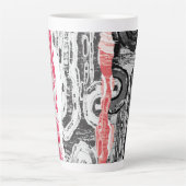 Latte mokkop – Abstract ontwerp van Friction Lands Mok (Voorkant)