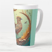 Latte mokkop (Bruine vogel) Mok (Rechterhoek)