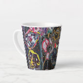 Latte mokkop – Elegante bloemkunstbeker, perfecte  Mok (Linkerhoek)
