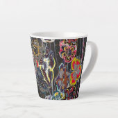 Latte mokkop – Elegante bloemkunstbeker, perfecte  Mok (Rechterhoek)