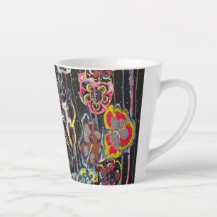 Latte mokkop – Elegante bloemkunstbeker, perfecte Mok