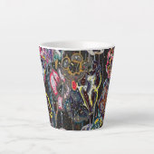 Latte mokkop – Elegante bloemkunstbeker, perfecte  Mok (Voorkant)