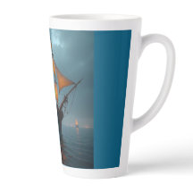 Latte mokkop (Majestueus schip op zee)