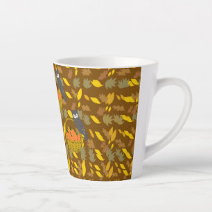 Latte mokkop met Uil en Herfstpompoenen Mok