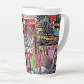 Latte mokkop – Urban Fractals Mok (Rechterhoek)