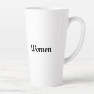 Latte mokkop vrouwen zwart kleur tekst mokken of k