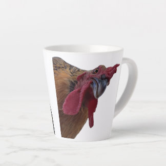 Latte mokkoppen kippenportretten mok