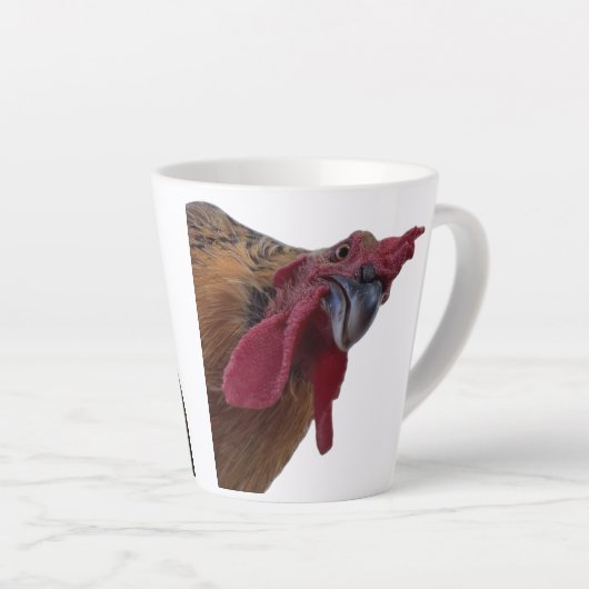 Latte mokkoppen kippenportretten mok (Rechterhoek)
